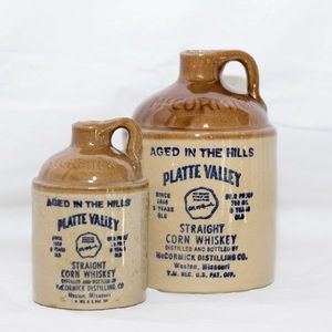 Valley Straight Corn Whiskey Bottles